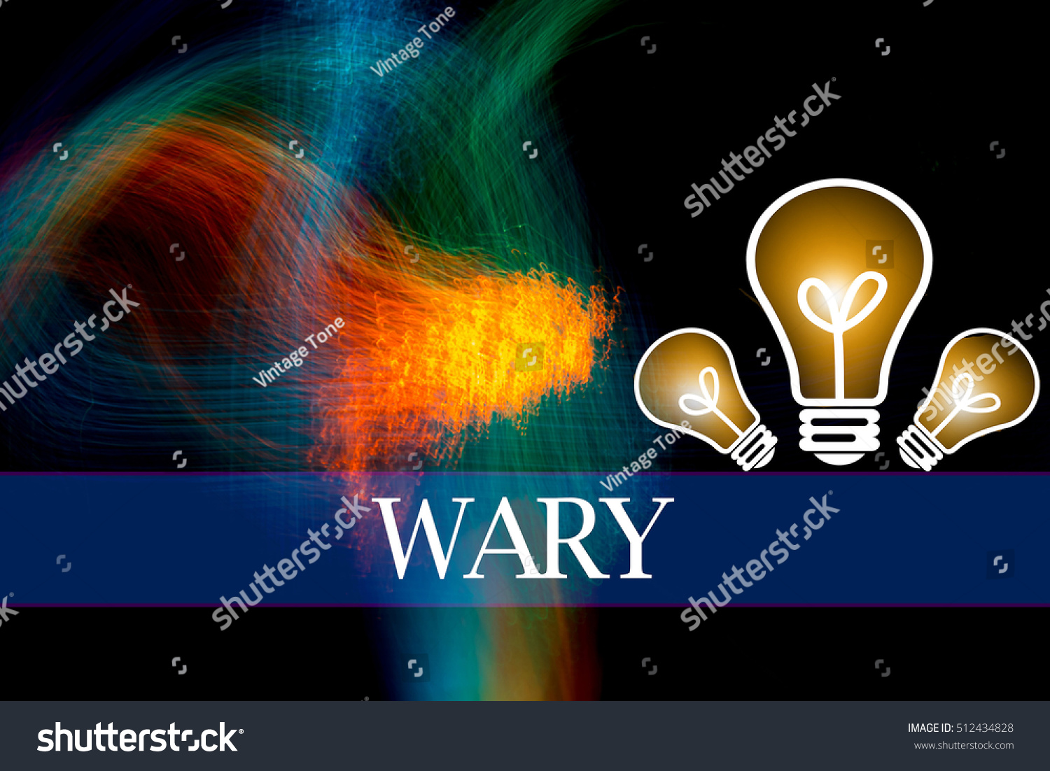 Hand Writing Wary Abstract Background Word Stock Illustration