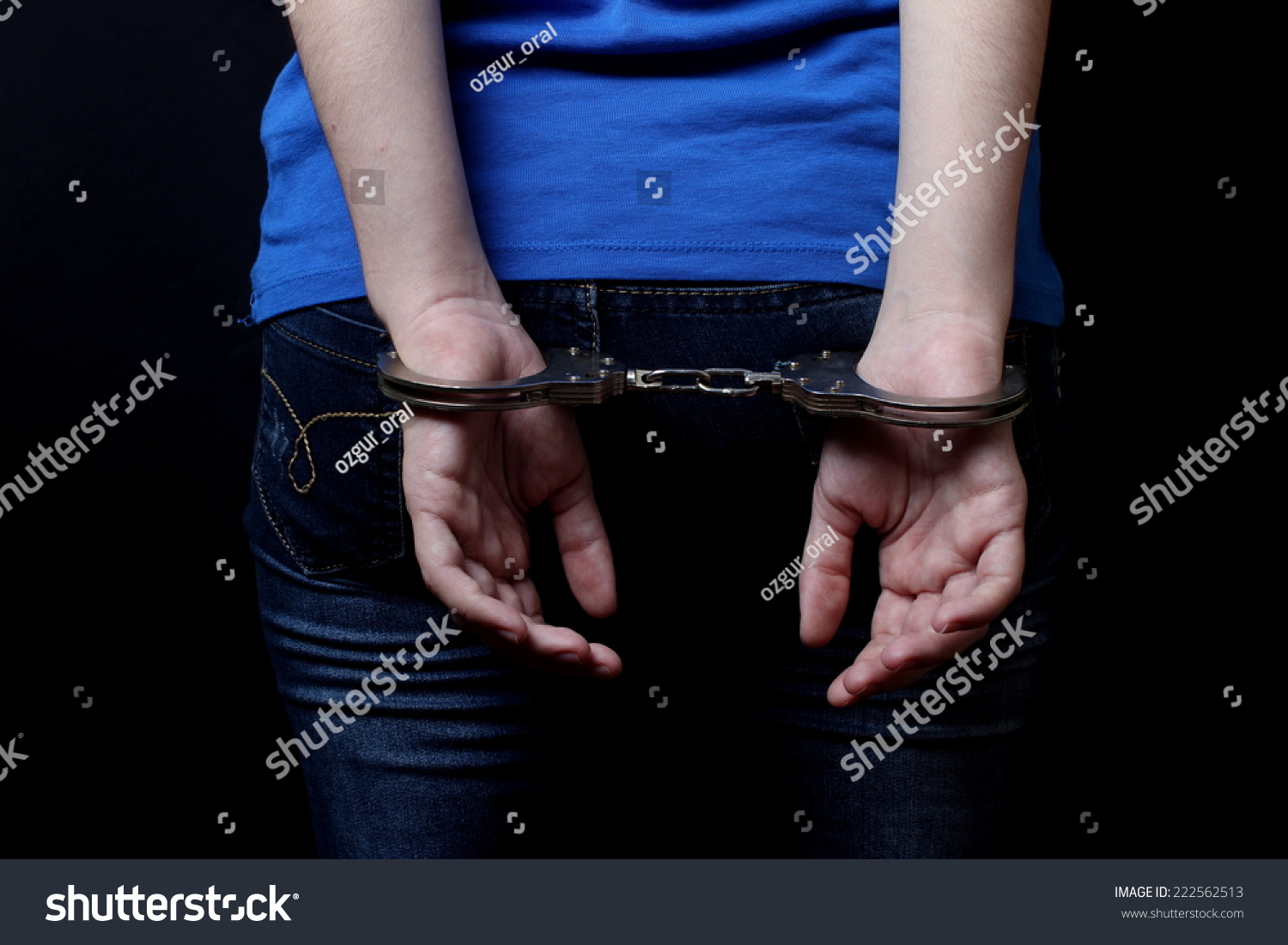 Handcuffed Hands Stock Photo (Edit Now) 222562513