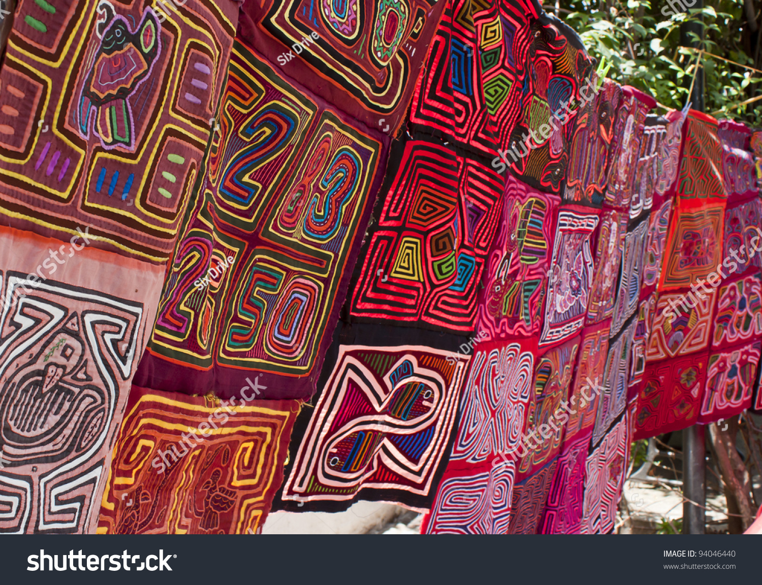 Handmade Panamanian Textiles On Display Panama Stock Photo (Edit Now ...