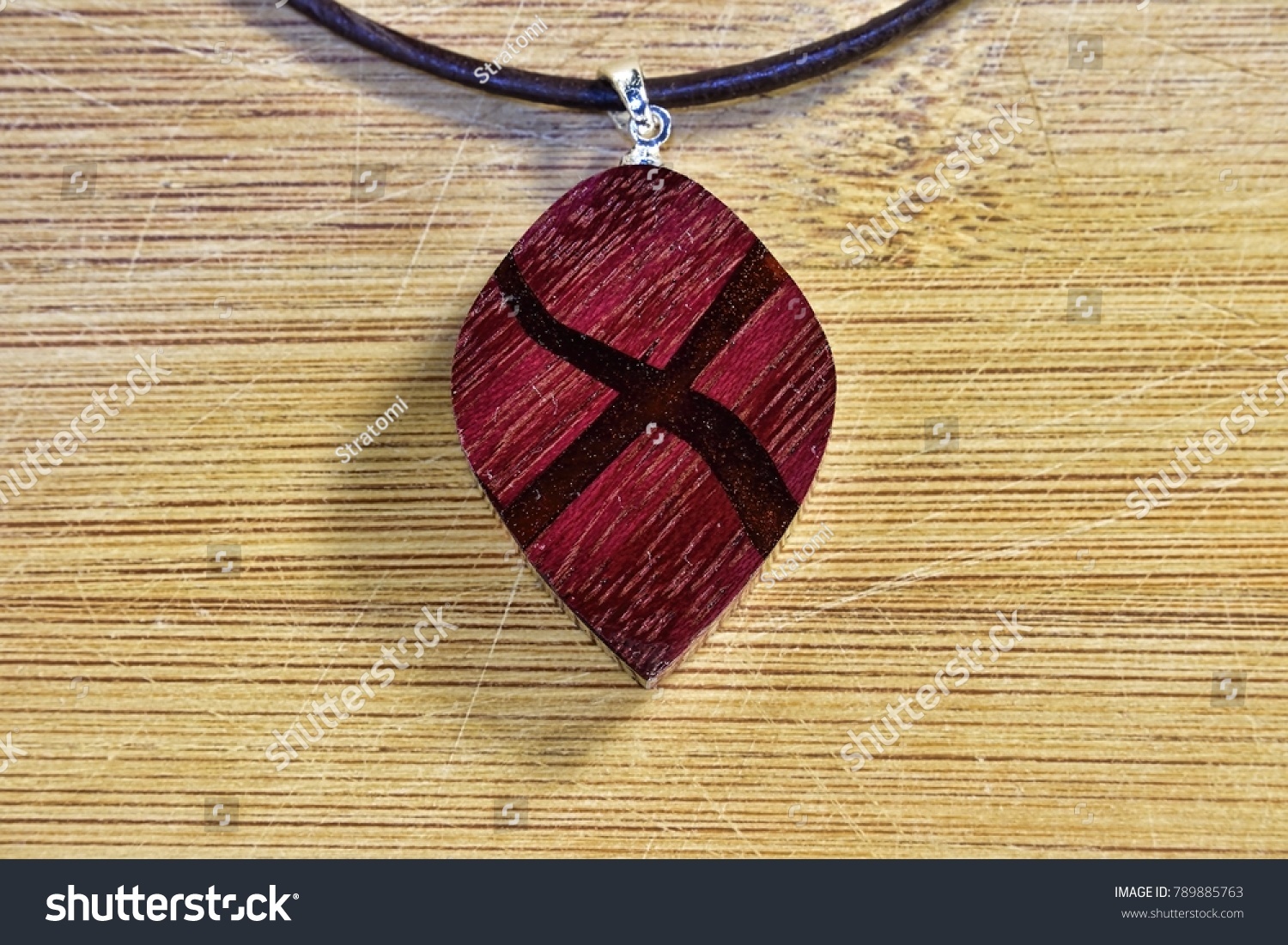 Red sparkle epoxy pendant