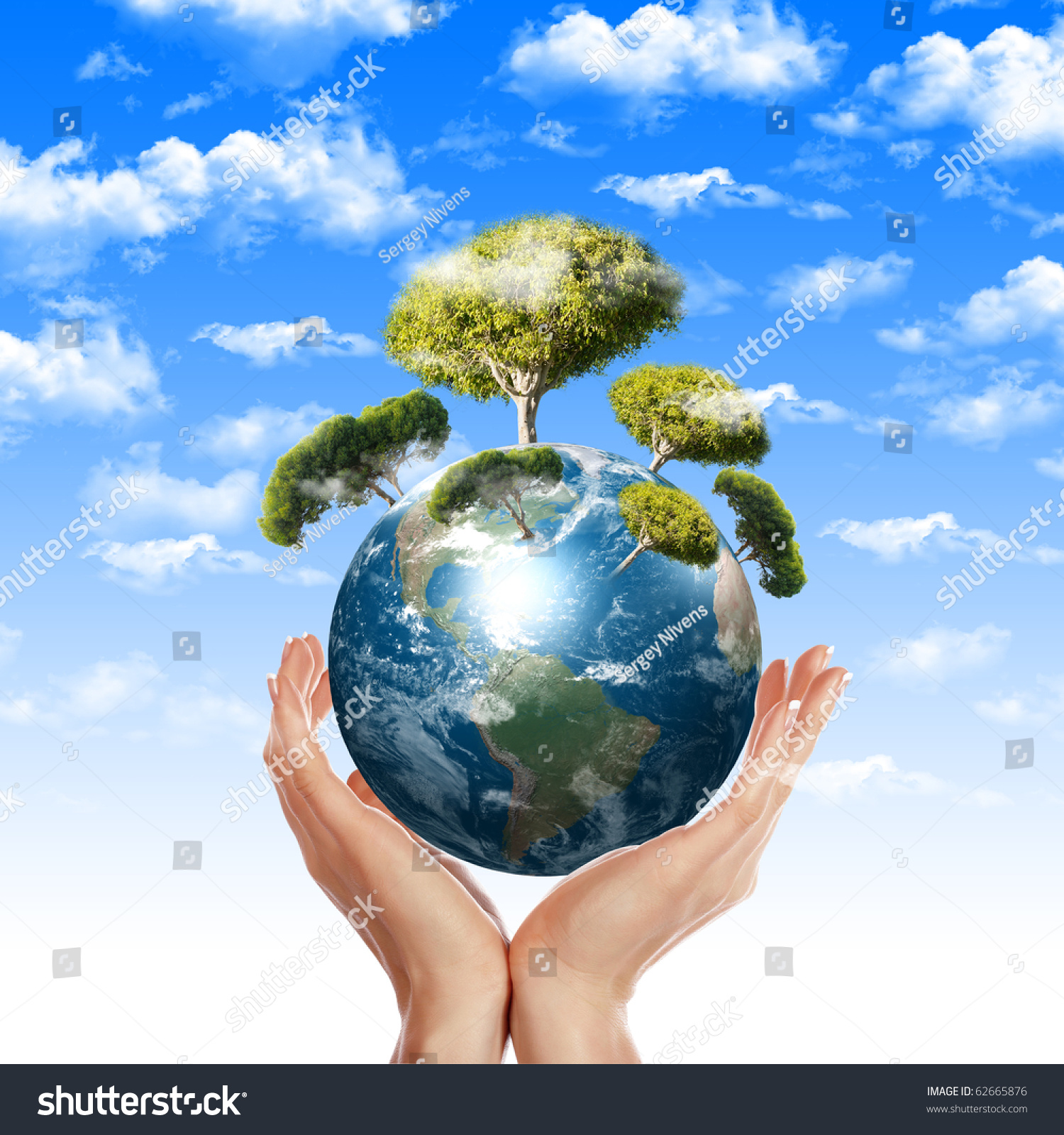 Hands Earth Symbol Environmental Protection Stock Illustration 62665876