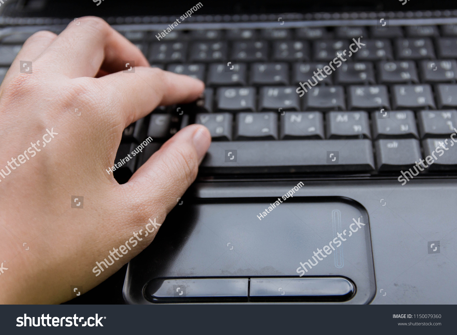 Hands Printing Front Computer Stock Photo 1150079360 | Shutterstock