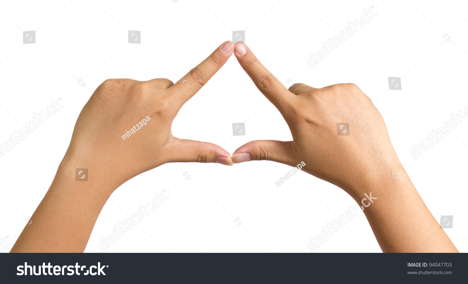 Hands Forming Triangle Stock Photo Shutterstock