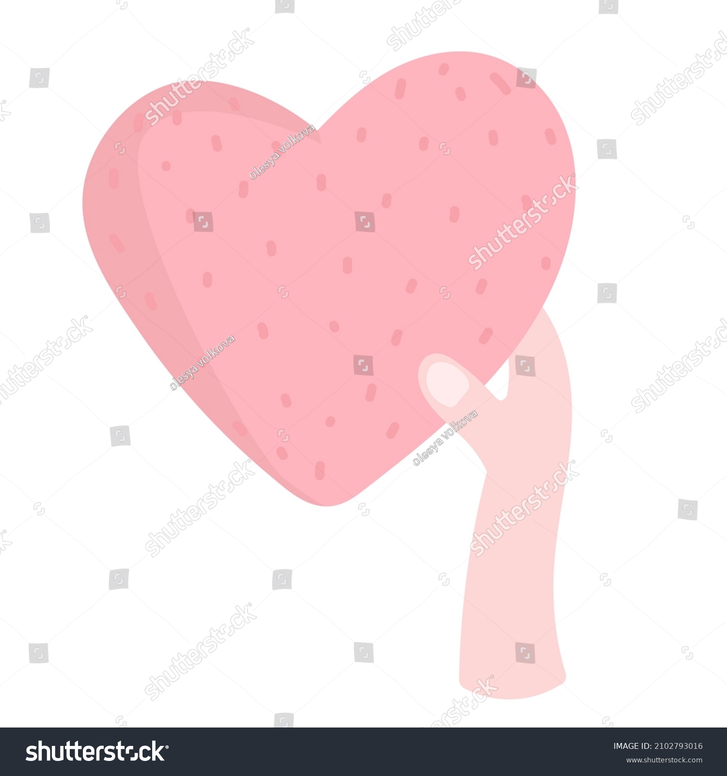 Hands Holding Heart Vector Cartoon Illustration Stock Illustration 2102793016 Shutterstock