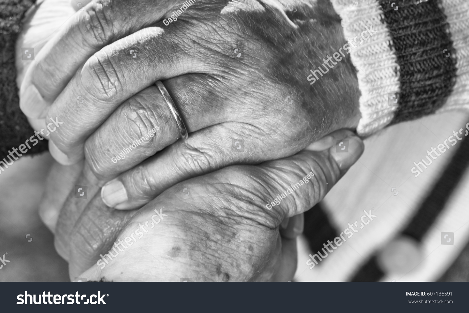 Hands Elderly Man Holding Hands His Stock Photo 607136591 | Shutterstock