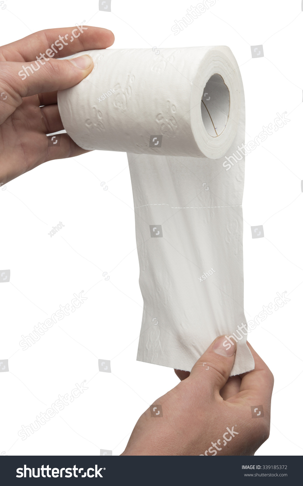 Hands Toilet Paper Roll Stock Photo 339185372 | Shutterstock