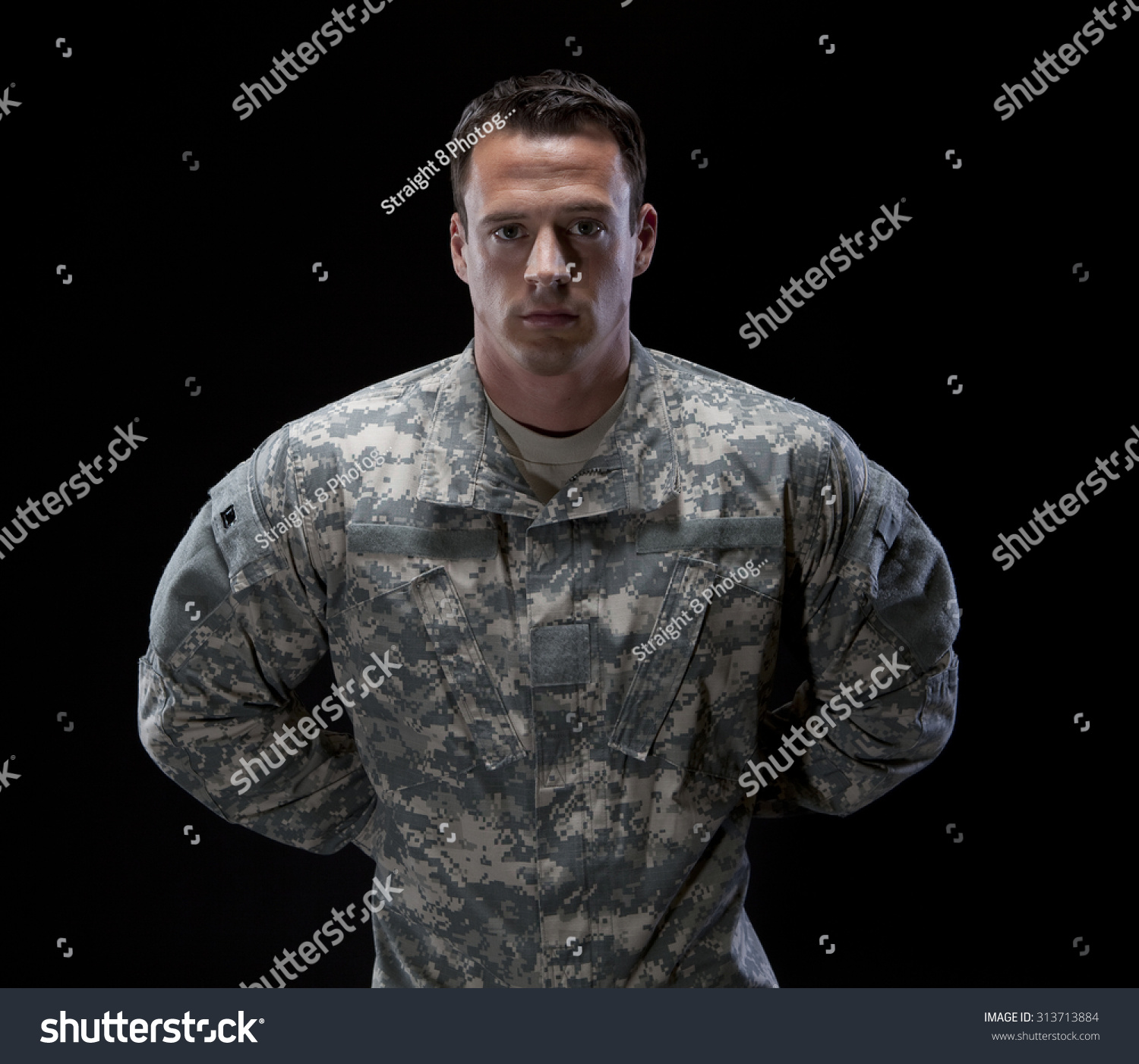 Handsome Army Soldier Parade Rest Stock Photo 313713884 - Shutterstock