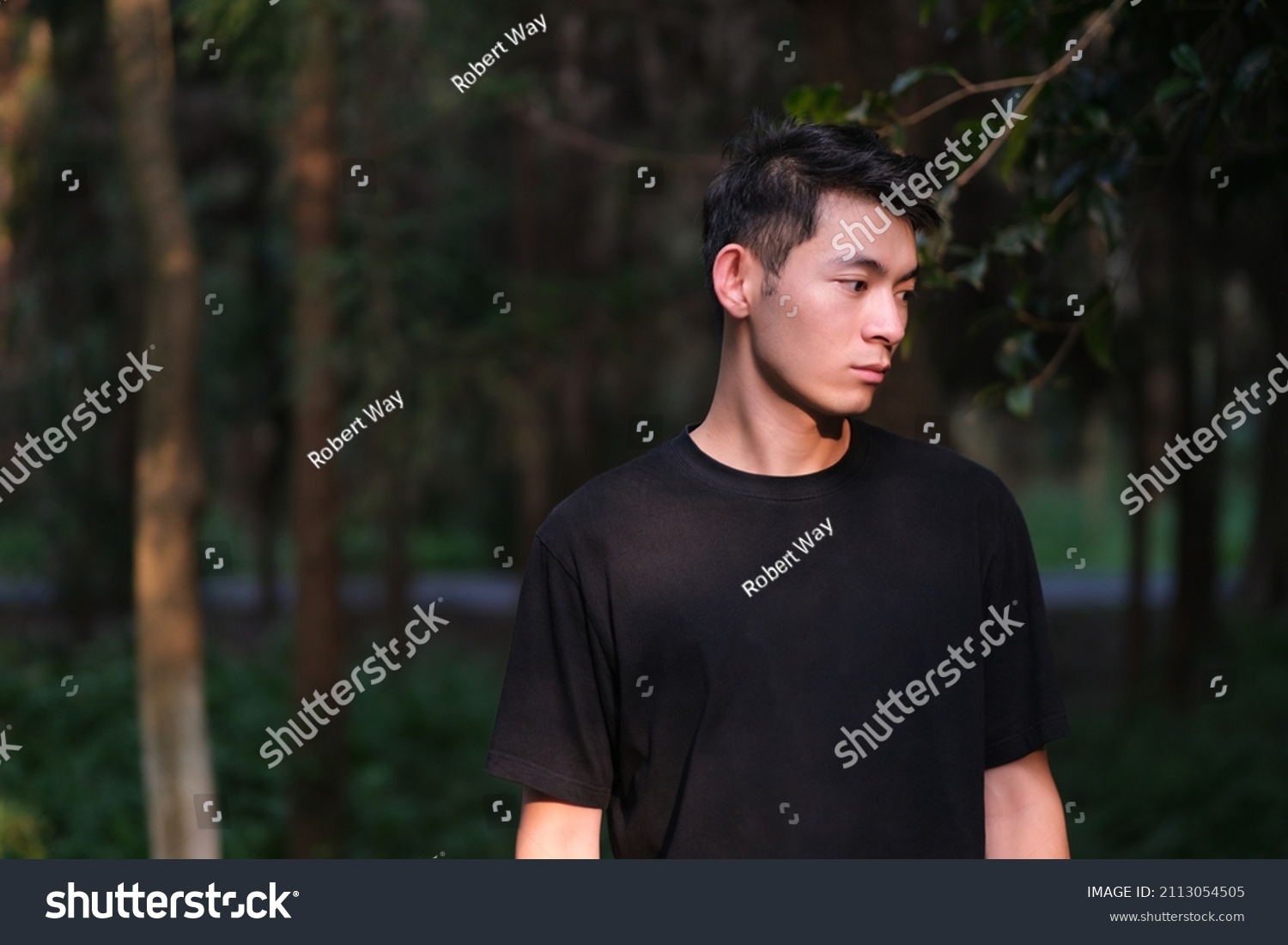 Handsome Asian Young Man Side Face Stock Photo 2113054505 | Shutterstock