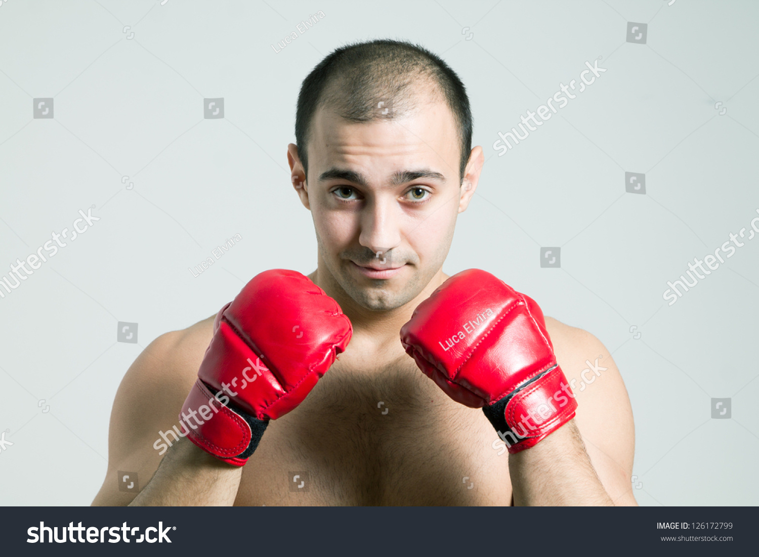 Handsome Guy Boxing Closeup Stock Photo 126172799 : Shutterstock