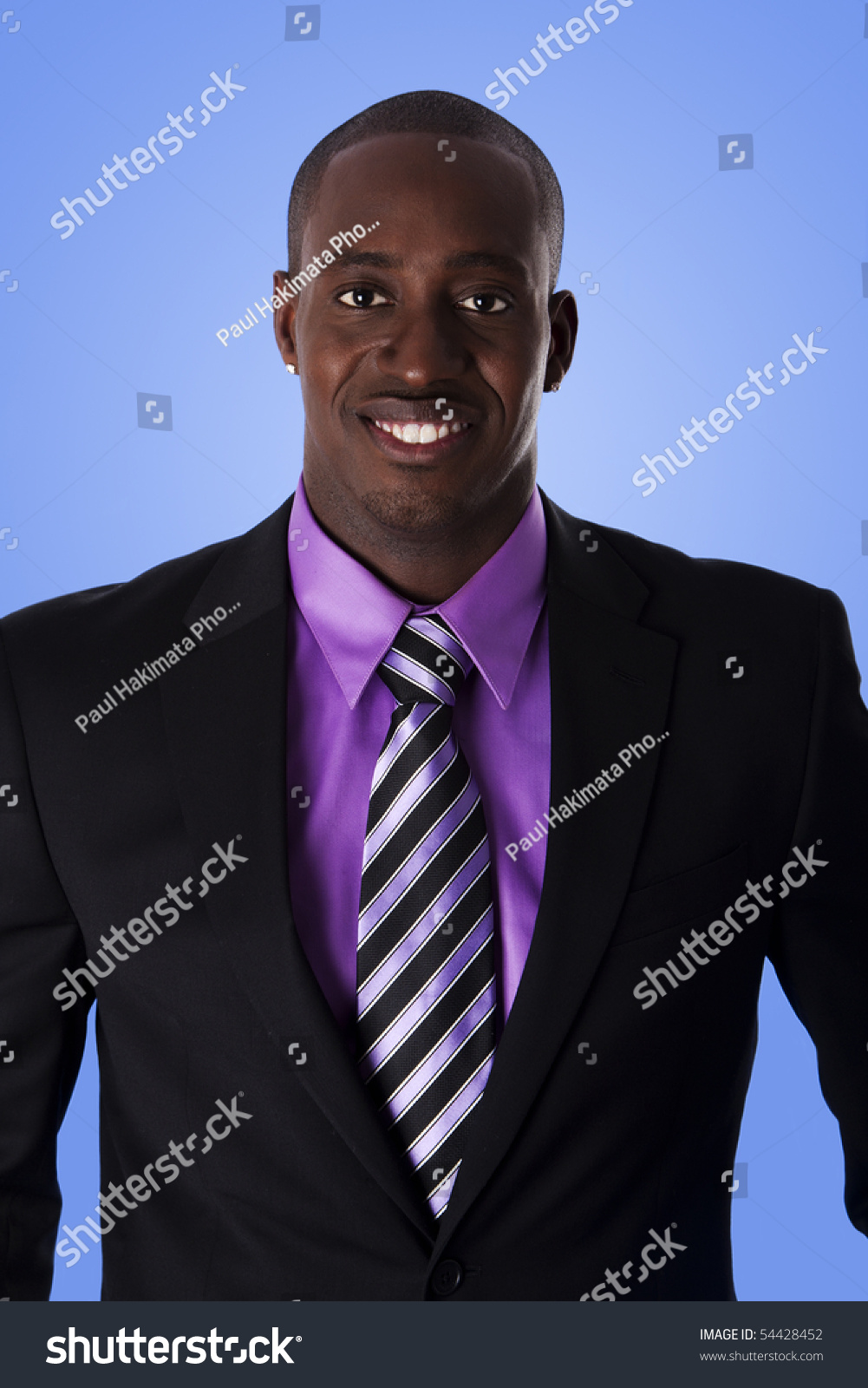 black suit purple