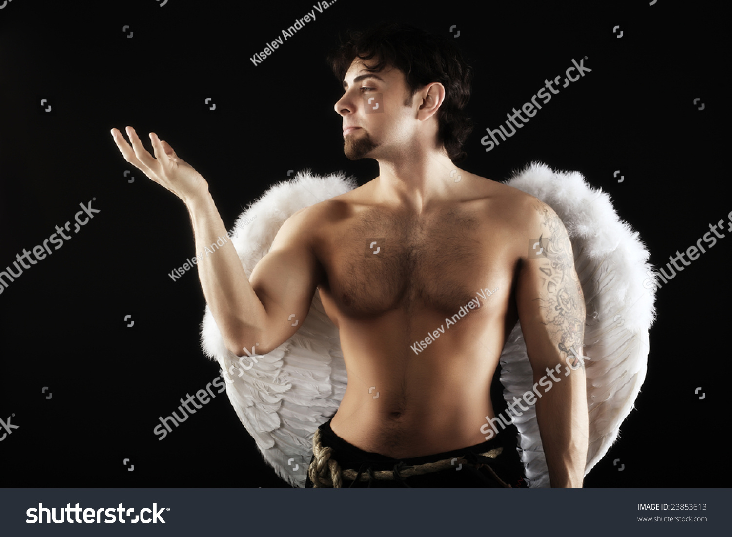 Handsome Male Angel Shot Studio Stock Photo Shutterstock