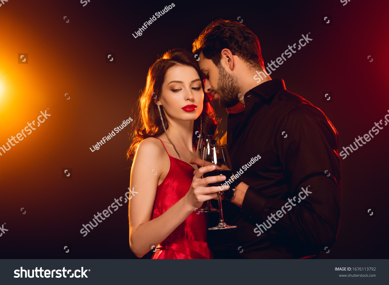 Handsome Man Holding Glass Red Wine Stock Photo 1676113792 Shutterstock