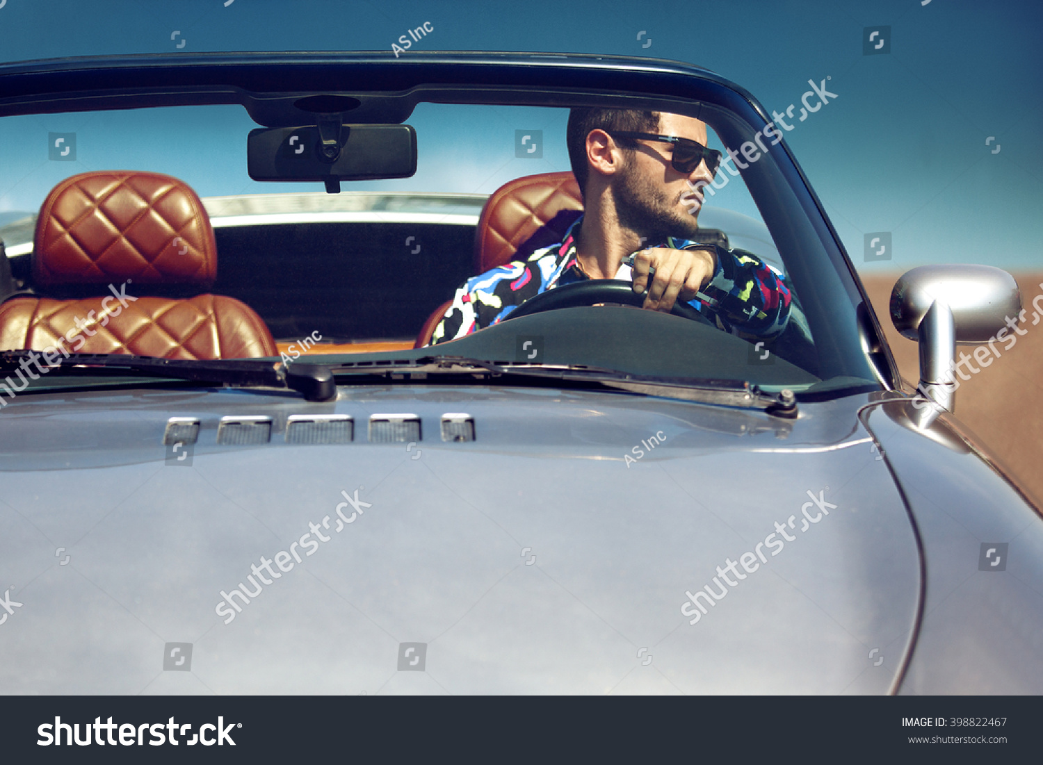 Handsome Man In The Car. Luxury Life. Stock Photo 398822467 : Shutterstock