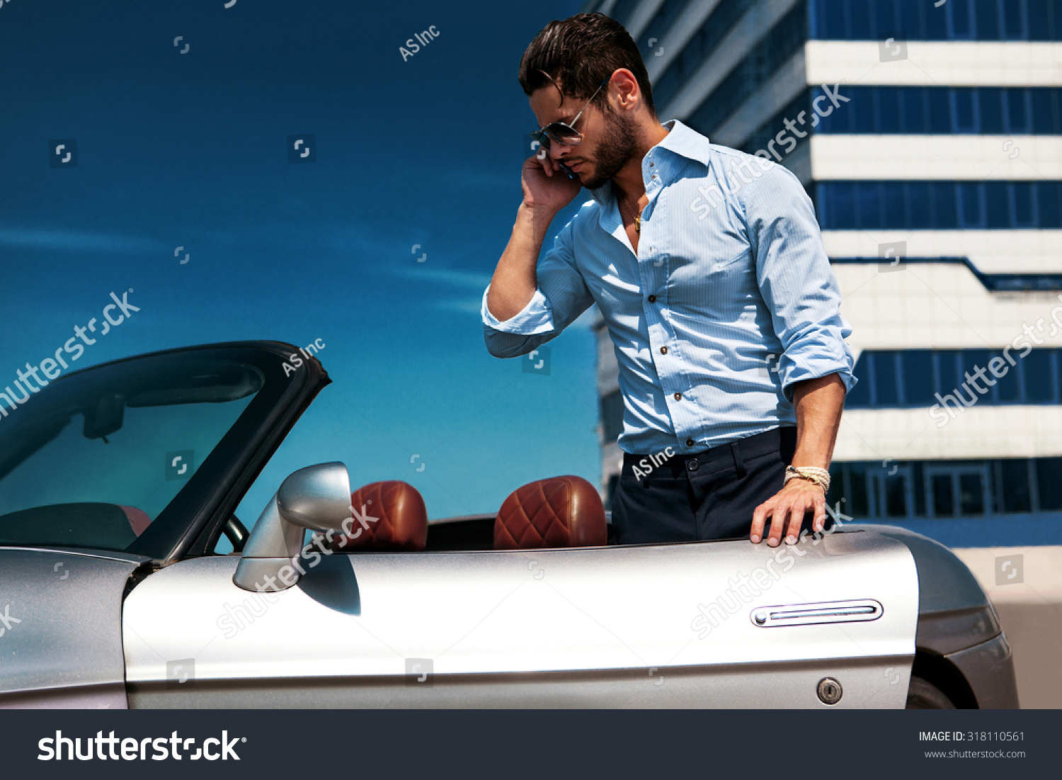 Handsome Man Near The Car. Luxury Life. Business. Stock Photo 318110561 ...
