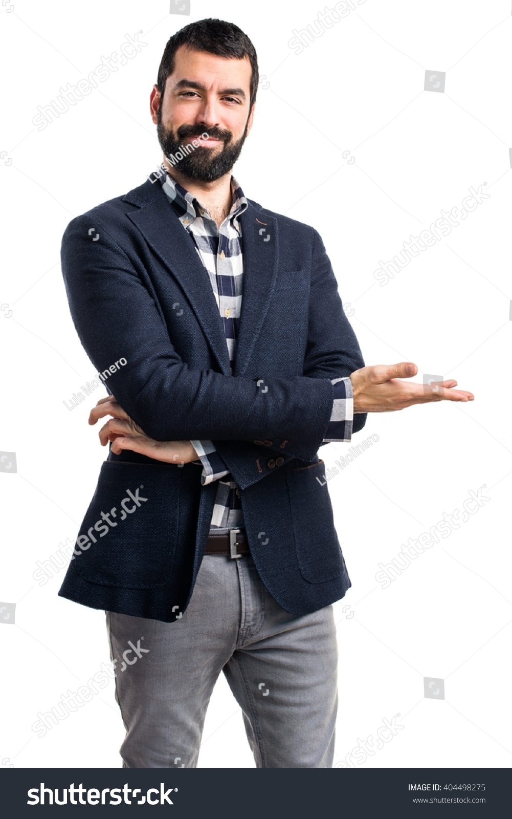 Handsome Man Presenting Something Stock Photo 404498275 | Shutterstock