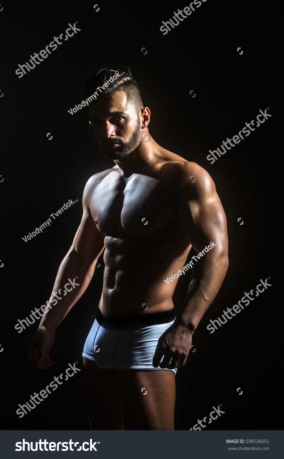 Handsome Muscular Macho Man Athlete Guy Stock Photo Shutterstock