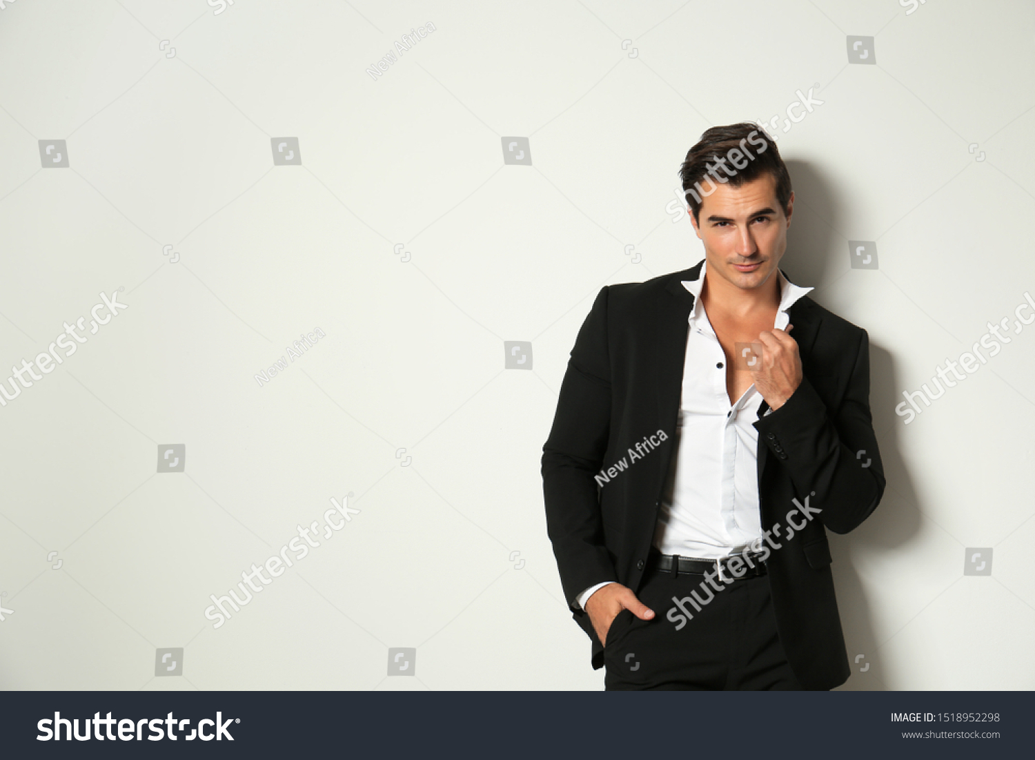 Handsome Young Man Elegant Suit On Stock Photo 1518952298 | Shutterstock