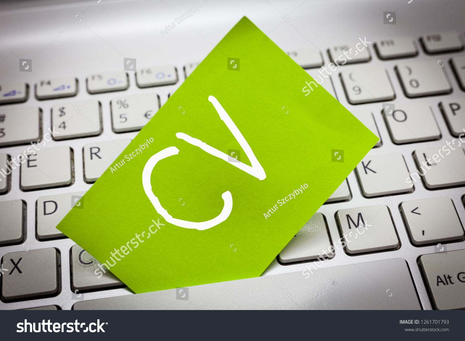 Handwriting Text Cv Concept Meaning Job Stock Photo Edit Now 1261701793