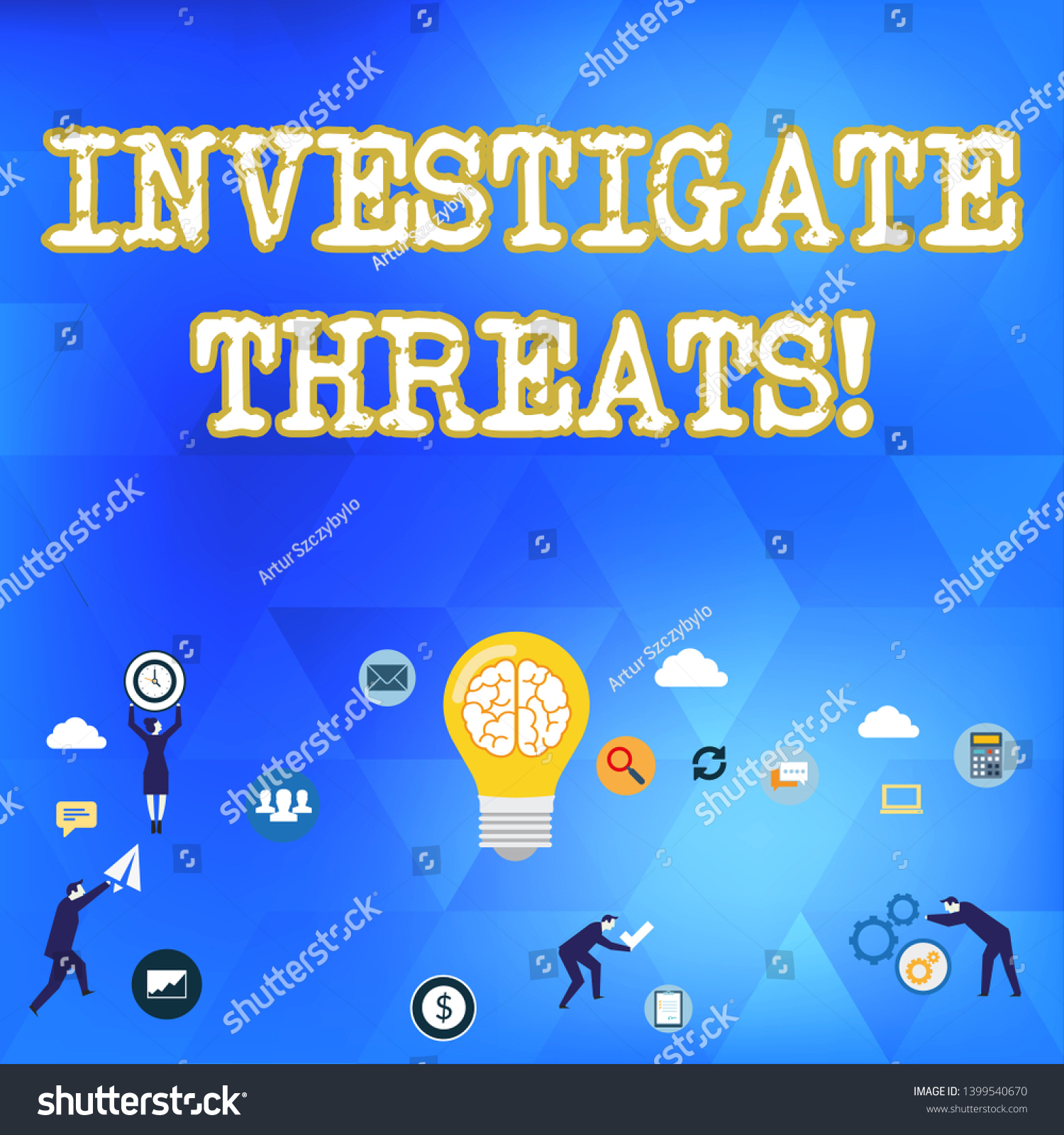 Handwriting Text Investigate Threats Concept Meaning Stock Illustration 1399540670