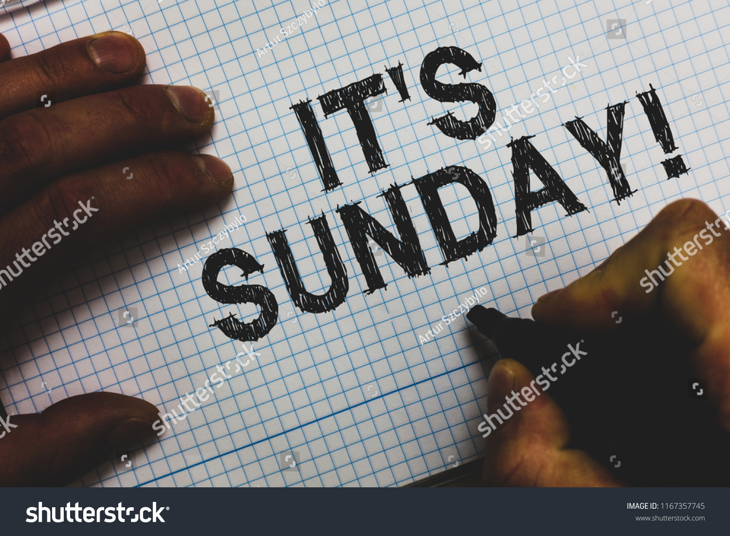 Handwriting Text S Sunday Concept Meaning Stock Photo Edit Now