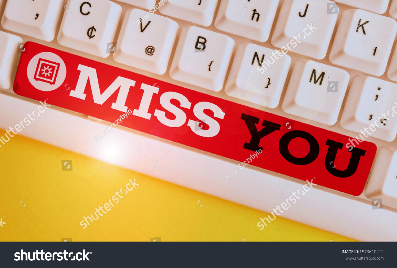 Handwriting Text Miss You Concept Meaning Stock Photo Edit Now 1573610212