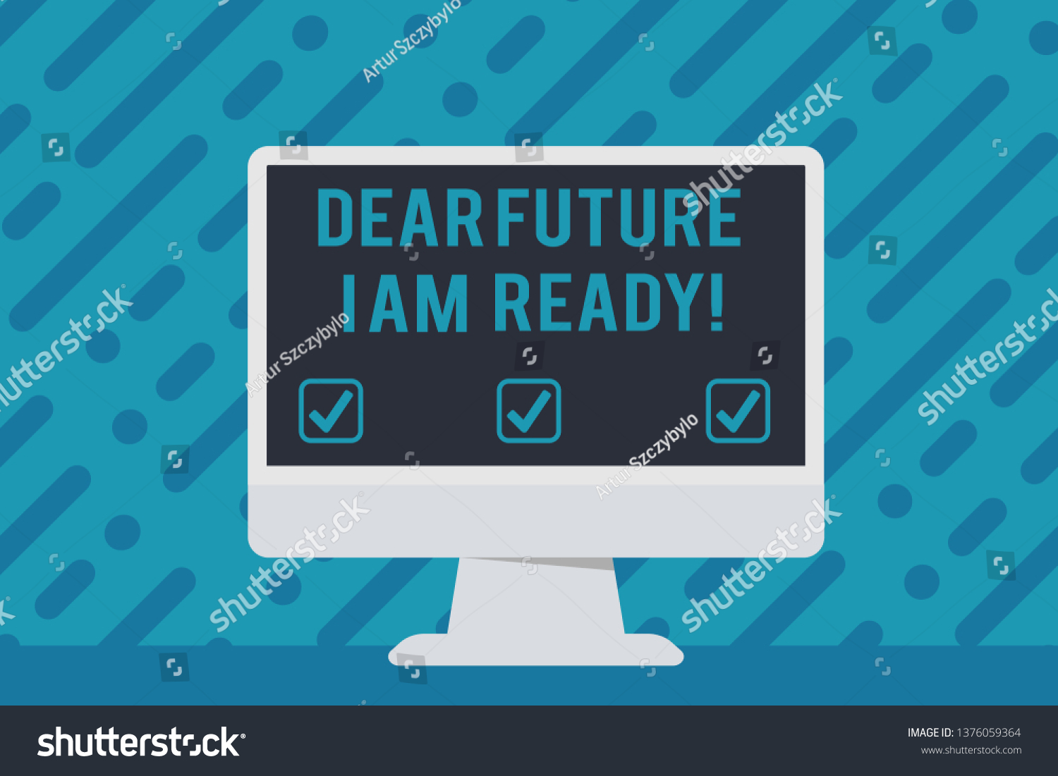 Handwriting Text Writing Dear Future Ready Stock Illustration 1376059364