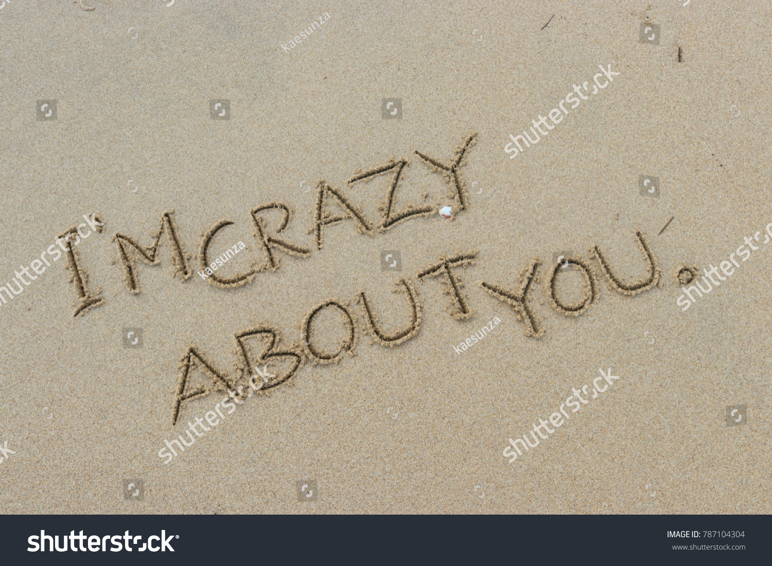 Handwriting Words Im Crazy About You Stock Photo Edit Now