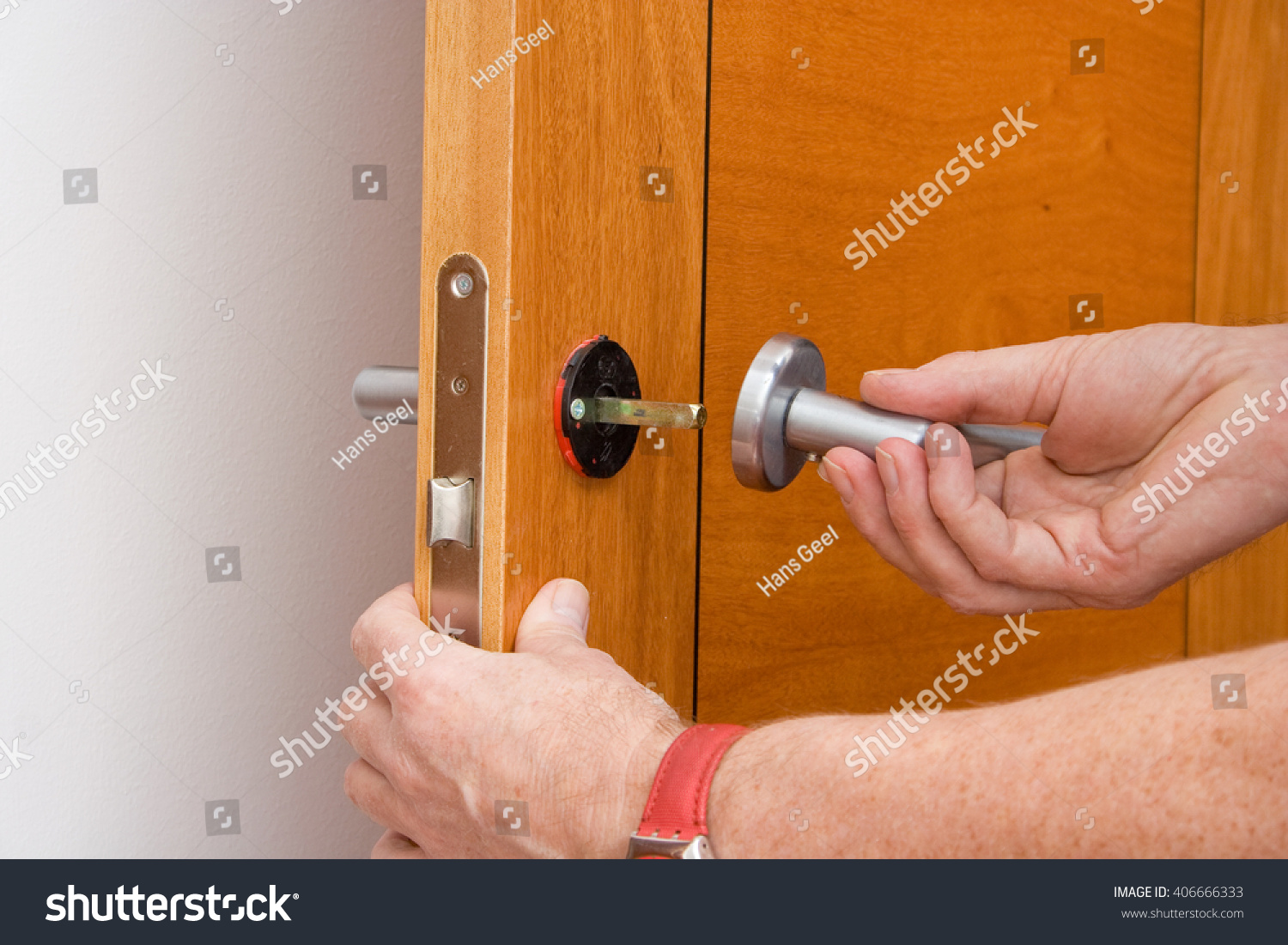 Handyman Repairing Door Handle Stock Photo 406666333 | Shutterstock