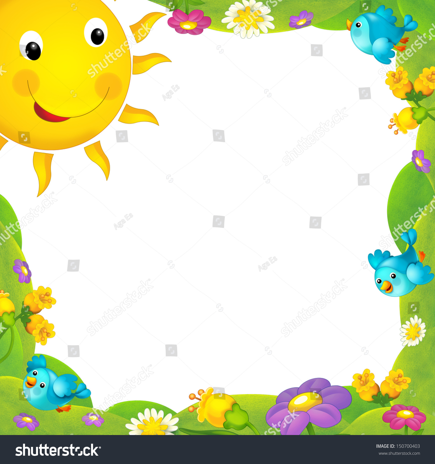 Happy Colorful Frame Children Stock Illustration 150700403