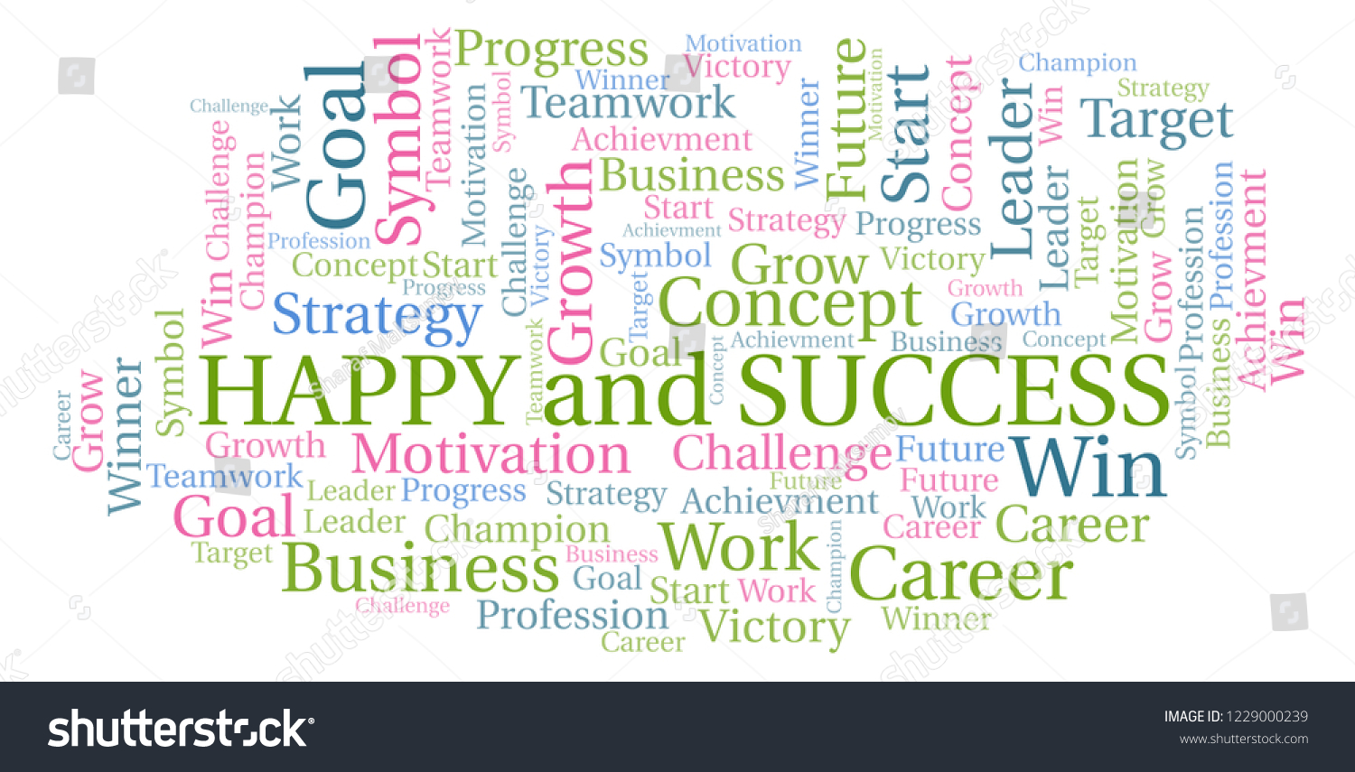 Happy Success Word Cloud Stock Illustration 1229000239 | Shutterstock