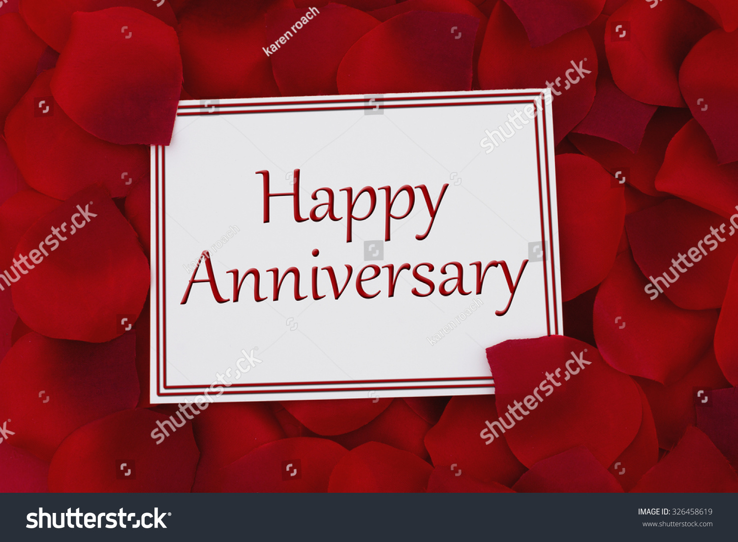 Happy Anniversary Card White Card Text Stock Photo 326458619 - Shutterstock