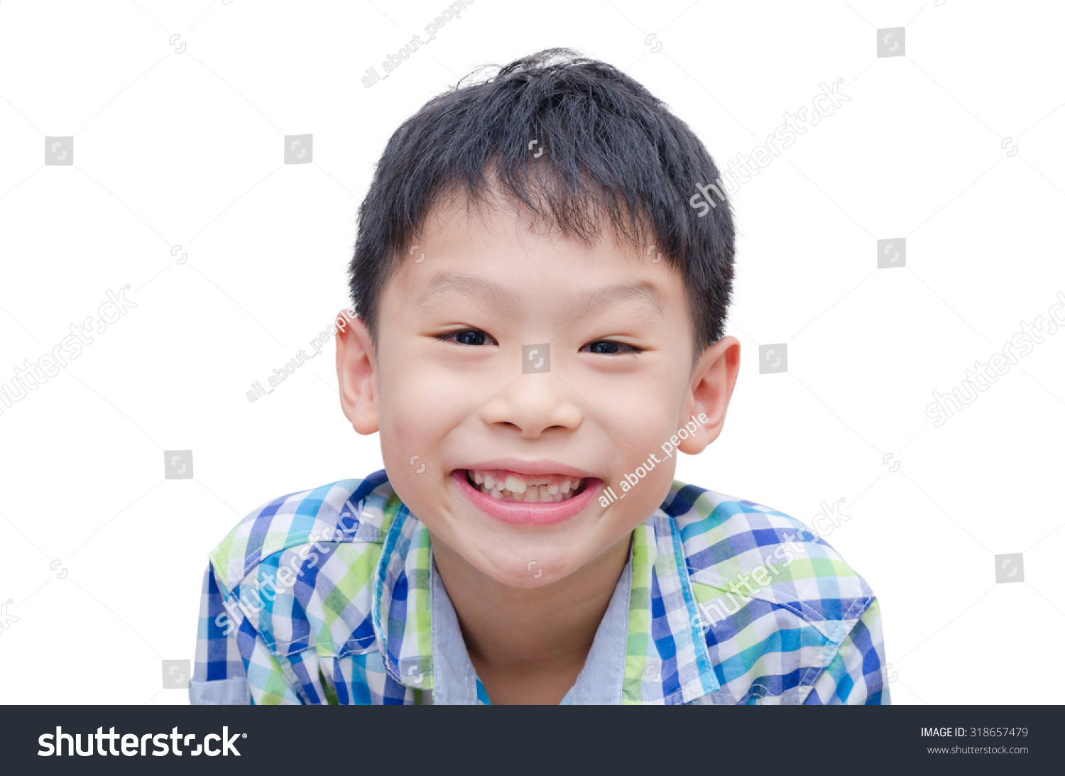 Happy Asian Boy Toothless Smile Closeupnew Stock Photo 318657479 ...