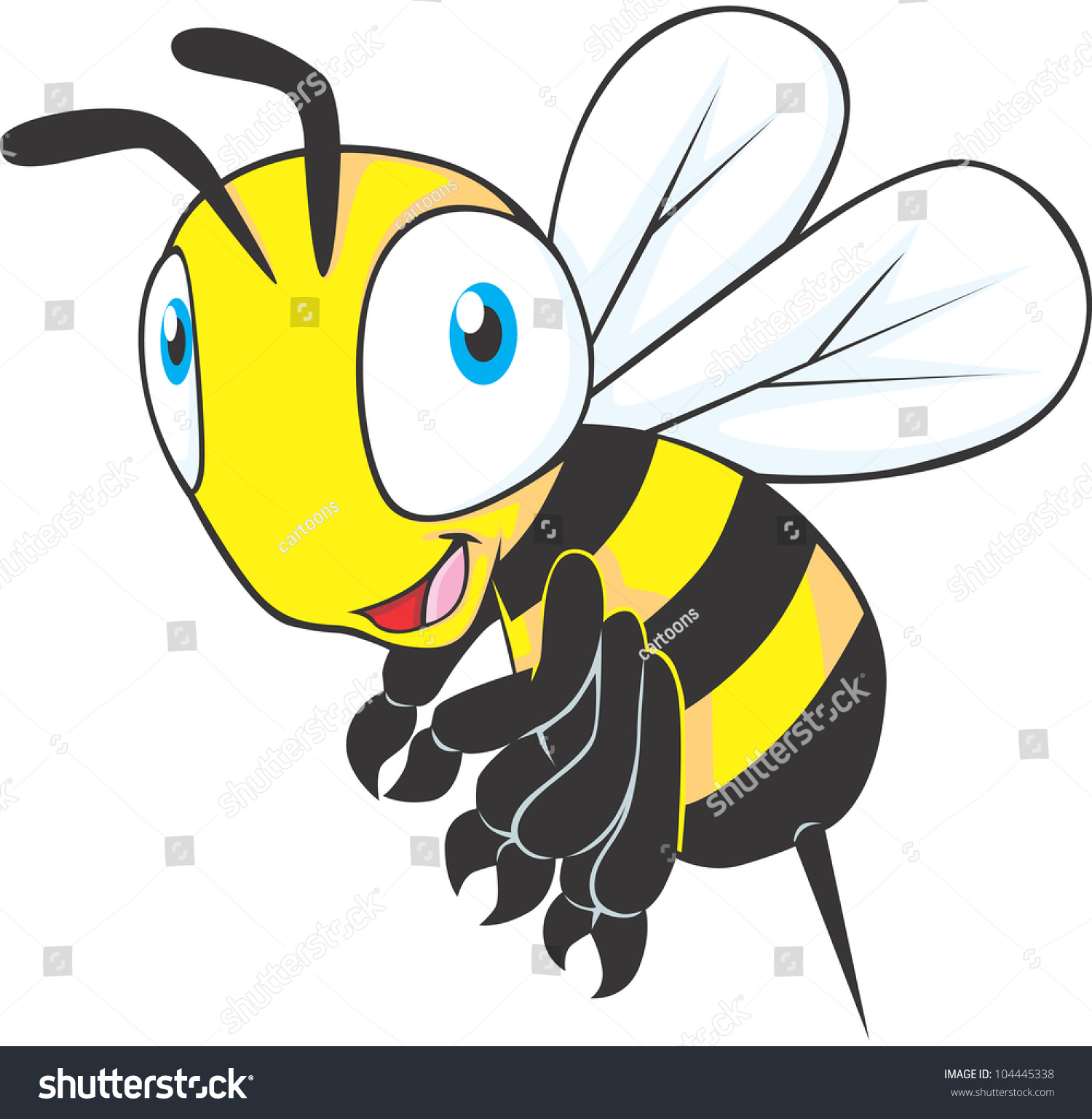 Happy Baby Bee Cartoon Stock Photo 104445338 : Shutterstock