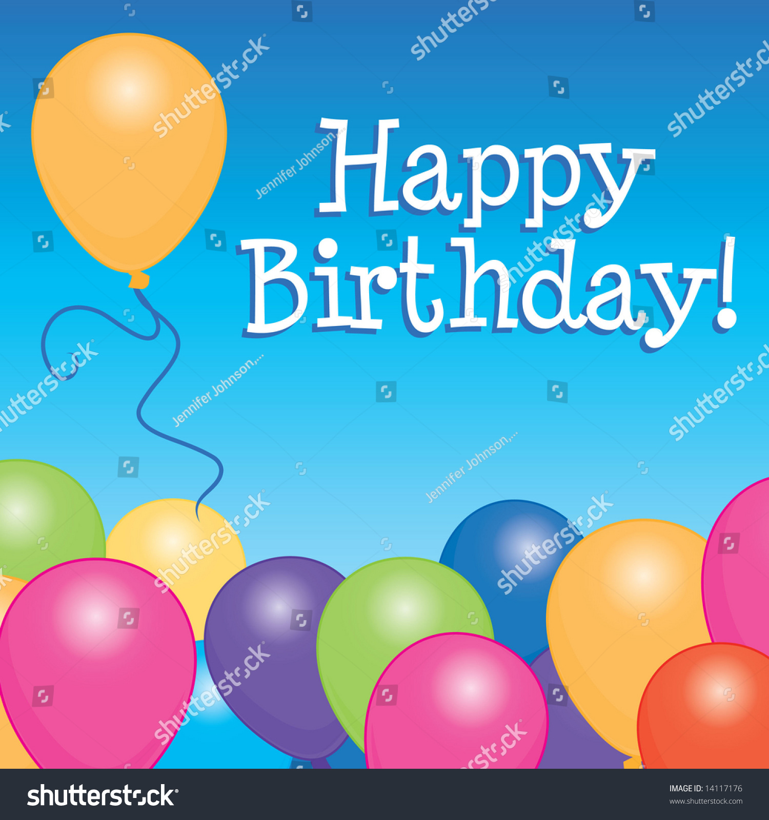 Happy Birthday Card Background Brightly Colored Stock Illustration ...