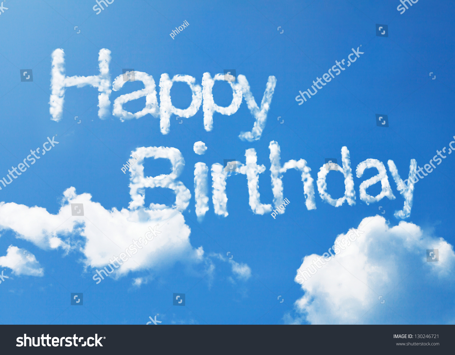 Happy Birthday Cloud Word Stock Photo 130246721 : Shutterstock