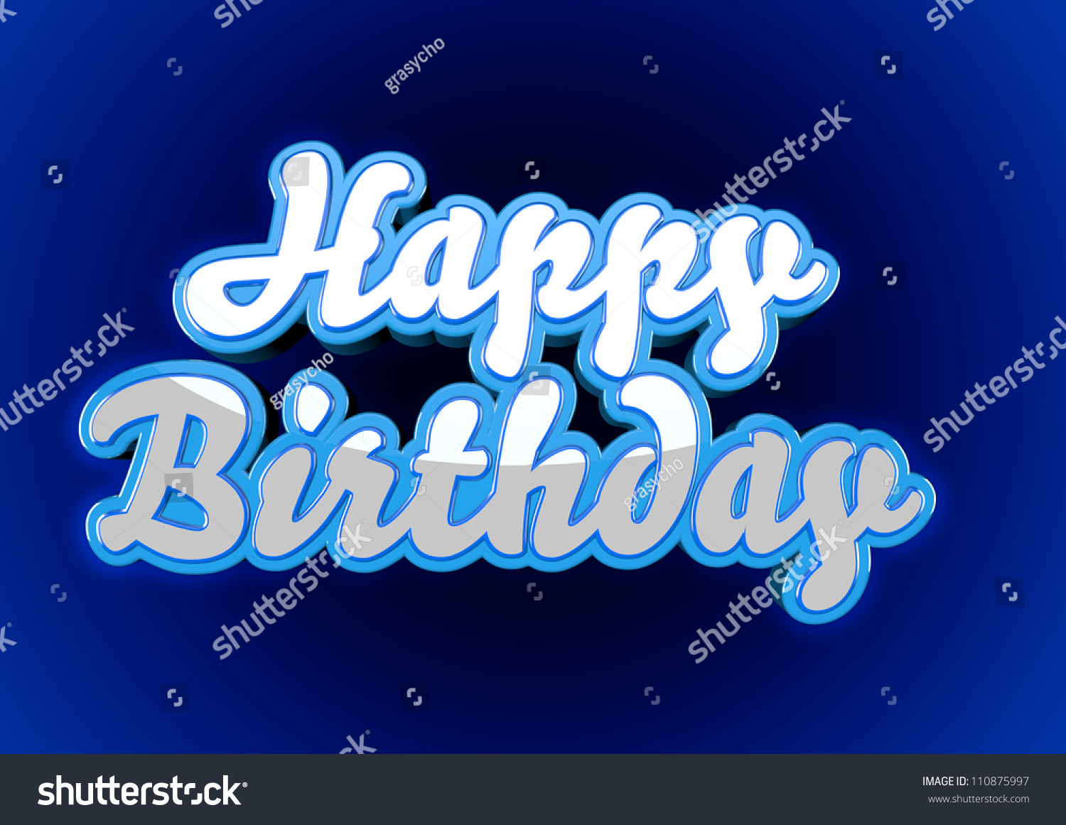 Happy Birthday 3d Render Stock Illustration 110875997 - Shutterstock