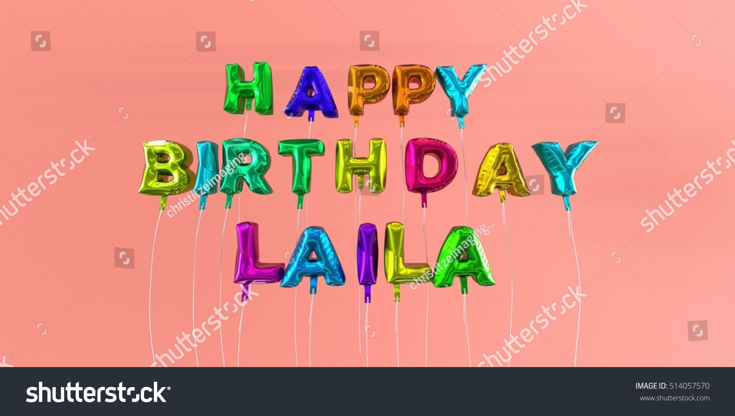 Happy Birthday Laila Card Balloon Text Stock Illustration 514057570 Shutterstock 5879