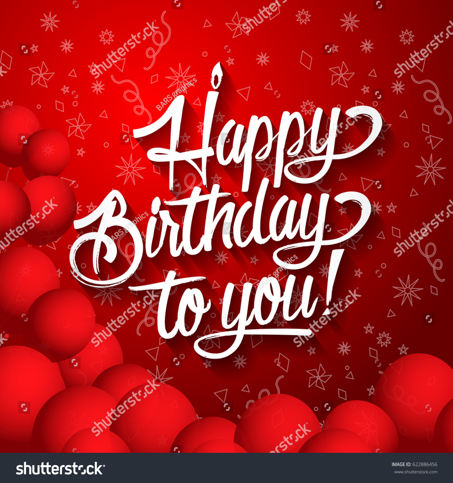 Happy birthday to you lettering text vector illustration Birthday greeting card design