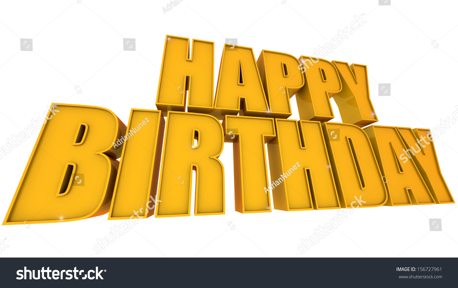 Happy Birthday,Render 3d. Stock Photo 156727961 : Shutterstock
