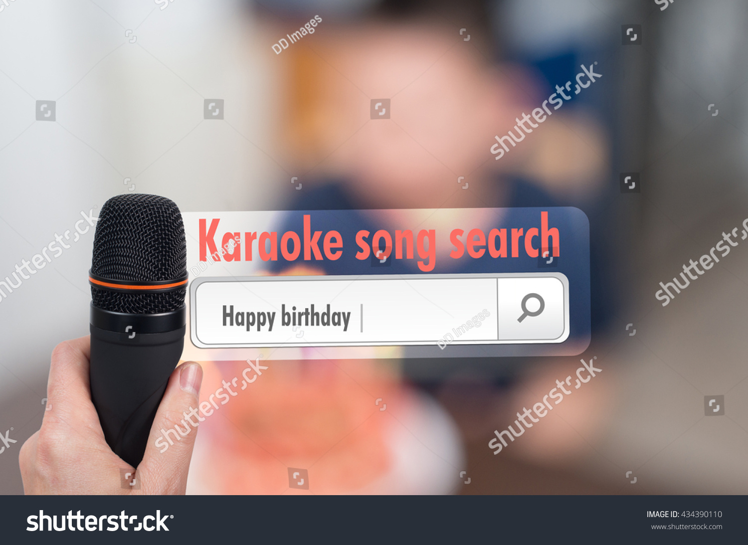 Happy Birthday Song Entered Karaoke System Stock Photo Edit Now