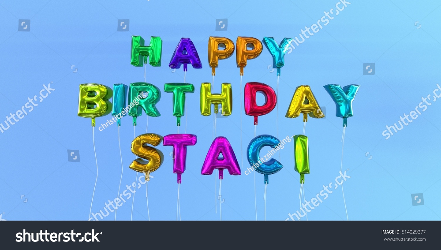 Happy Birthday Staci Card Balloon Text 스톡 일러스트 514029277 Shutterstock