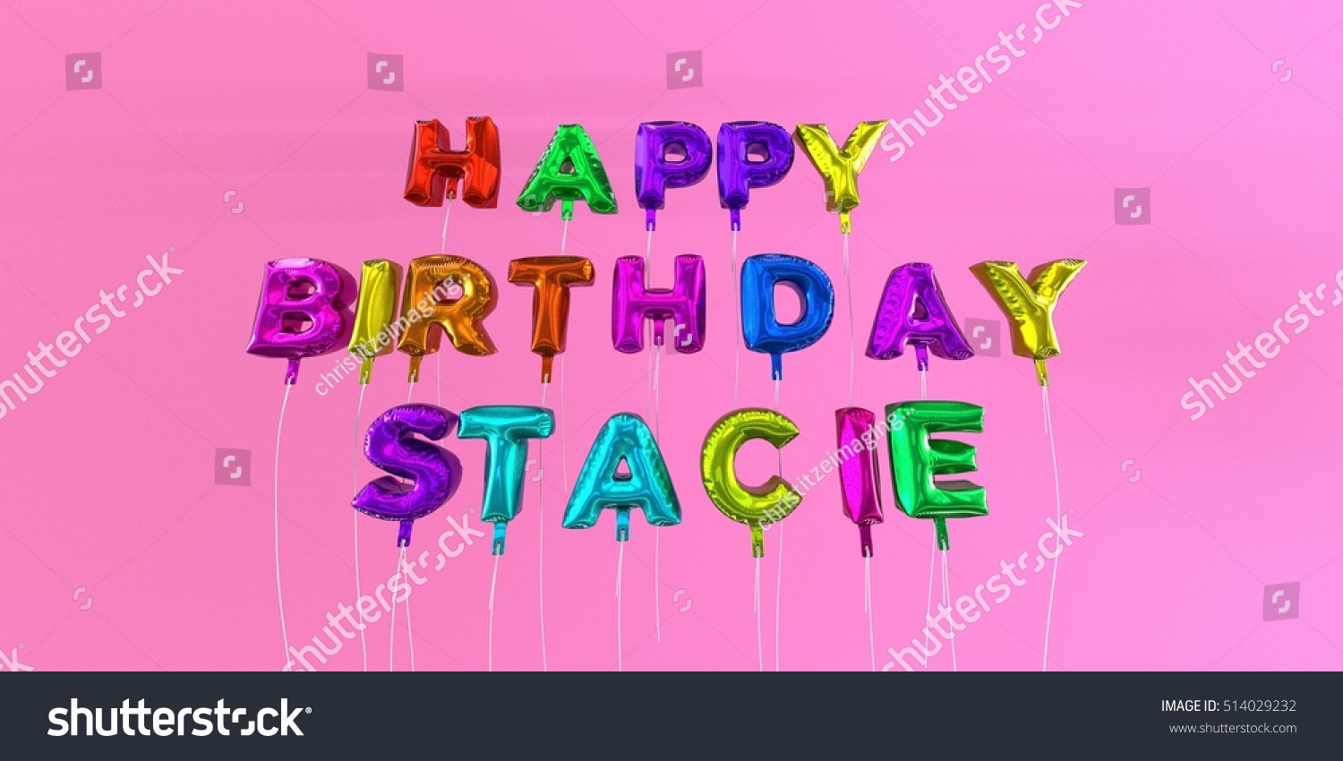 Happy Birthday Stacie Card Balloon Text Stock Illustration 514029232 Shutterstock 7137