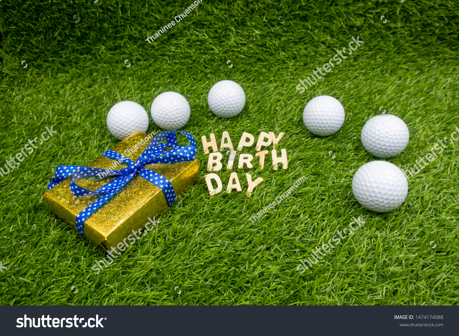 Happy Birthday Golfer Golf Balls On Stock Photo Edit Now