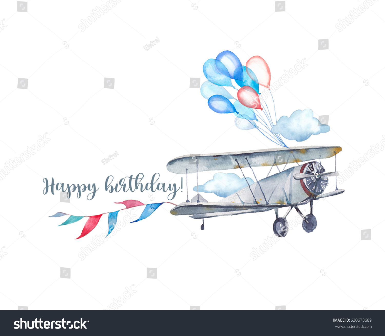 free happy birthday airplane images