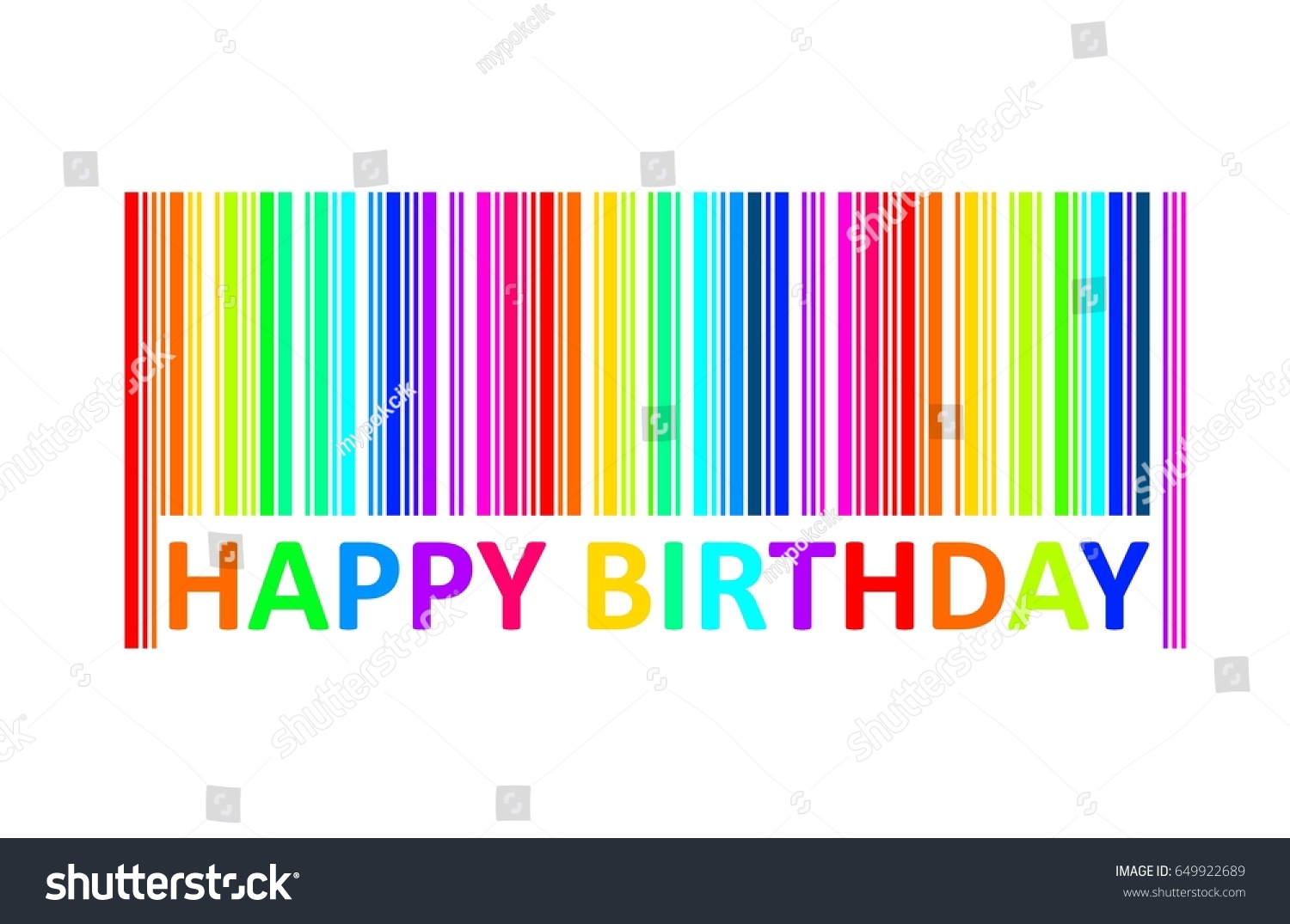 Happy Birthday Barcode SVG