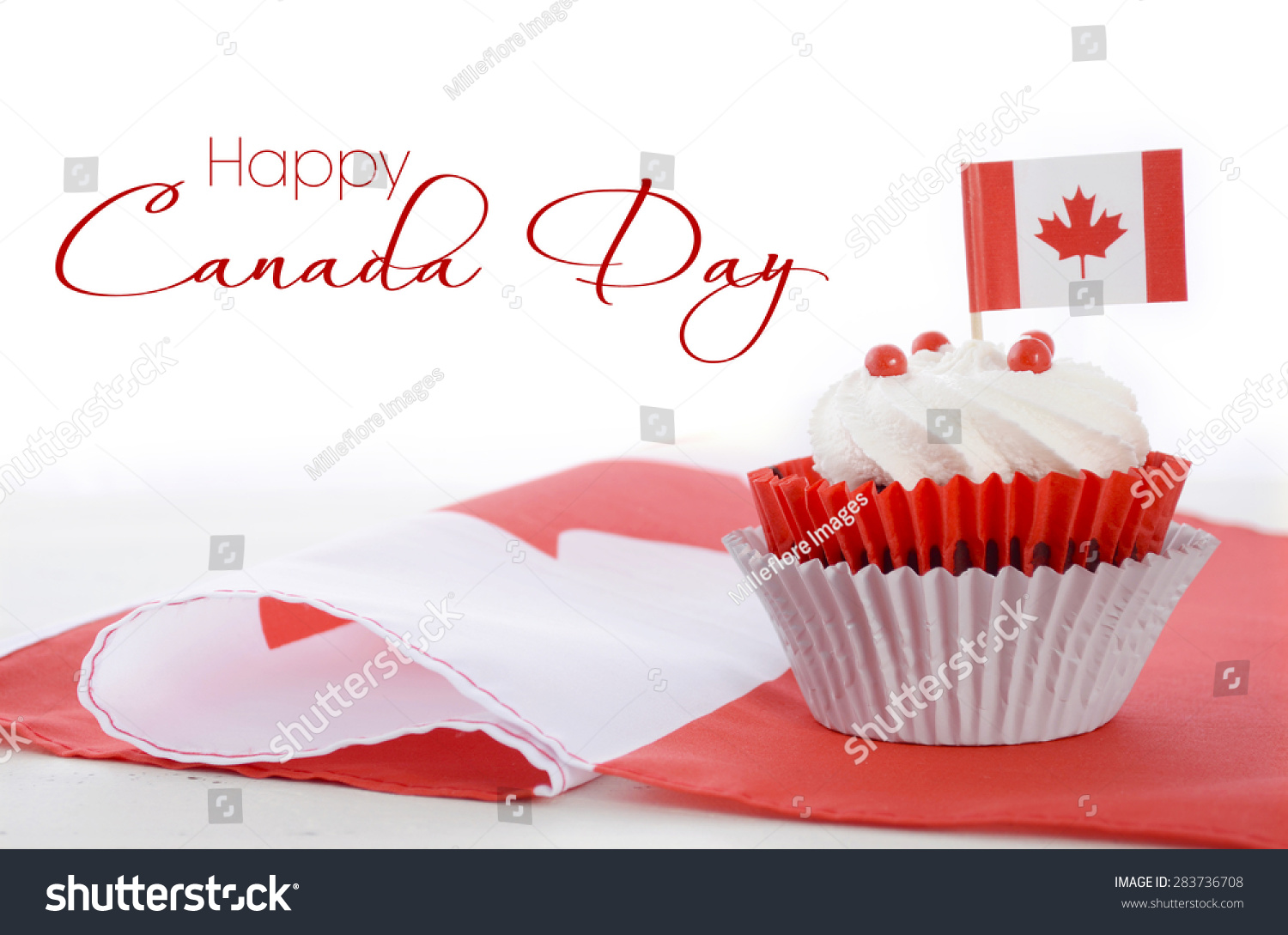 Happy Canada Day Celebration Cupcake Red Stock Photo 283736708 ...