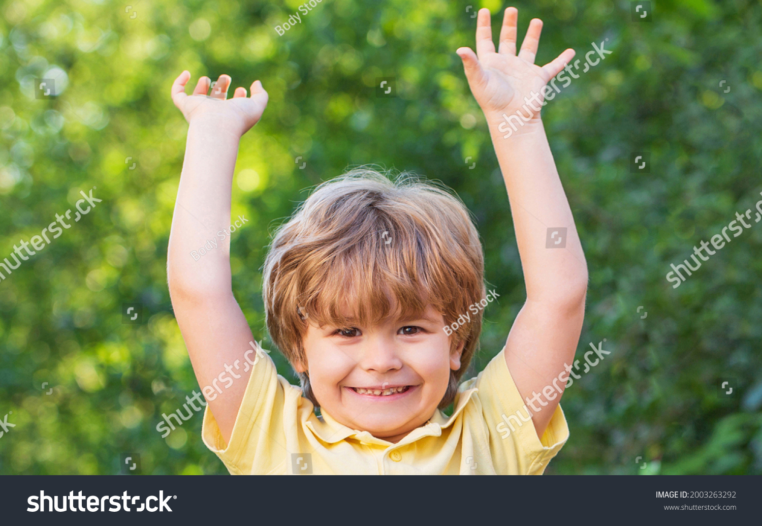 Happy Children Kid Boy Hands Child Stock Photo 2003263292 | Shutterstock