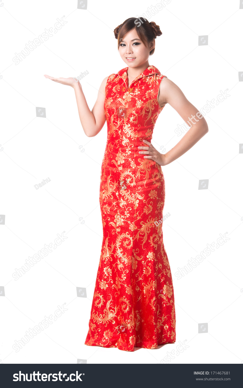 Happy Chinese New Yearsmiling Chinese Woman Stock Photo (Edit Now