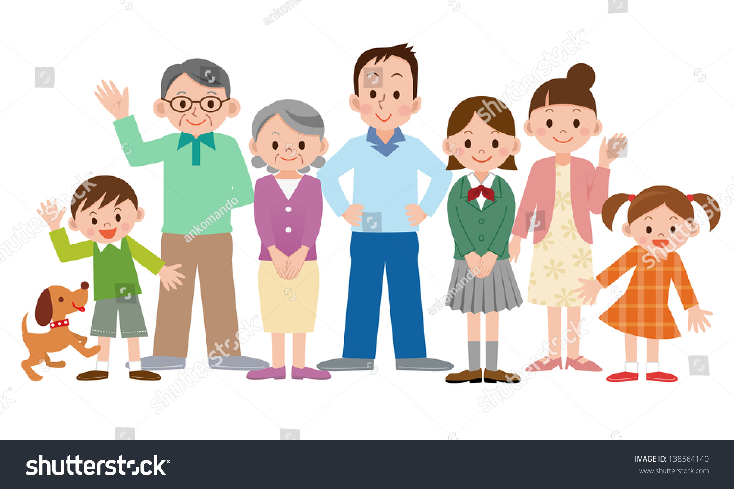 Happy Family Stock Illustration 138564140 - Shutterstock