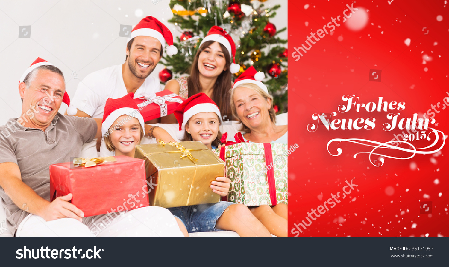 happy family christmas holding gifts against stock photo happy family christmas holding gifts against stock photo